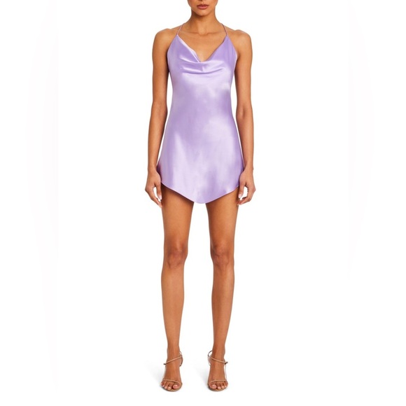 SER.O.YA Dresses & Skirts - SER.O.YA Lavender Pracilla Silk Mini Dress